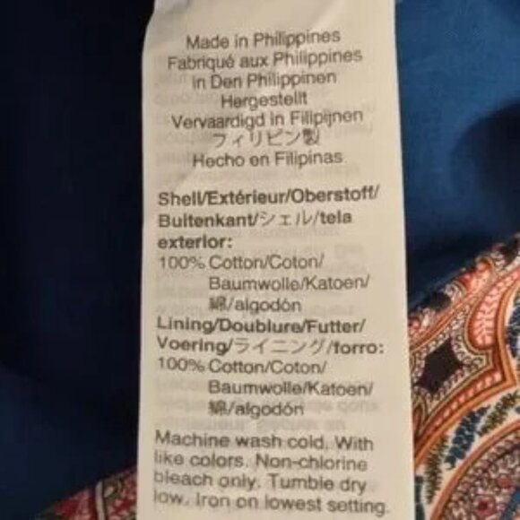 J. Crew Shorts Skort Size 6 Ratti Mediterranean Blue Multi Paisley Like New - Picture 6 of 7